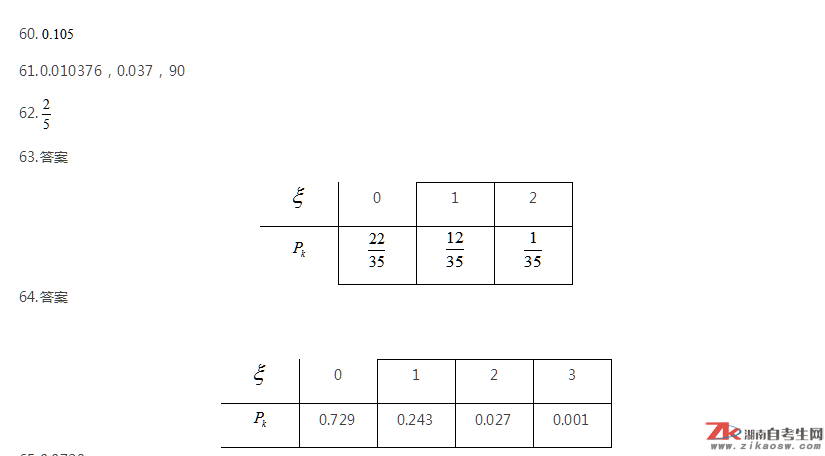 06268工程数学自考复习题及参考答案（十二）